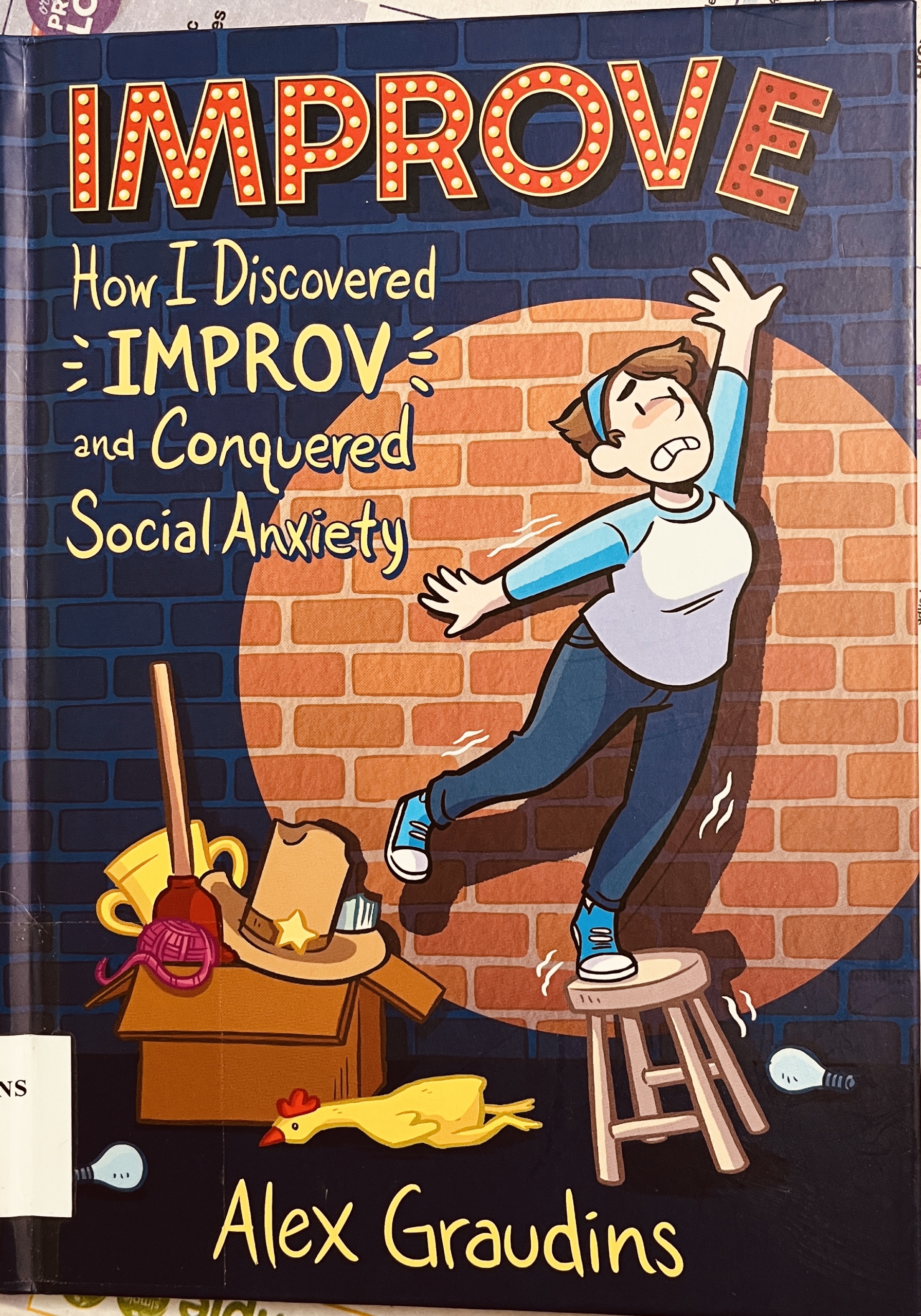 Book cover for 'Improve: How I Discovered Improv and Conquered Social Anxiety' by Alex Graudins