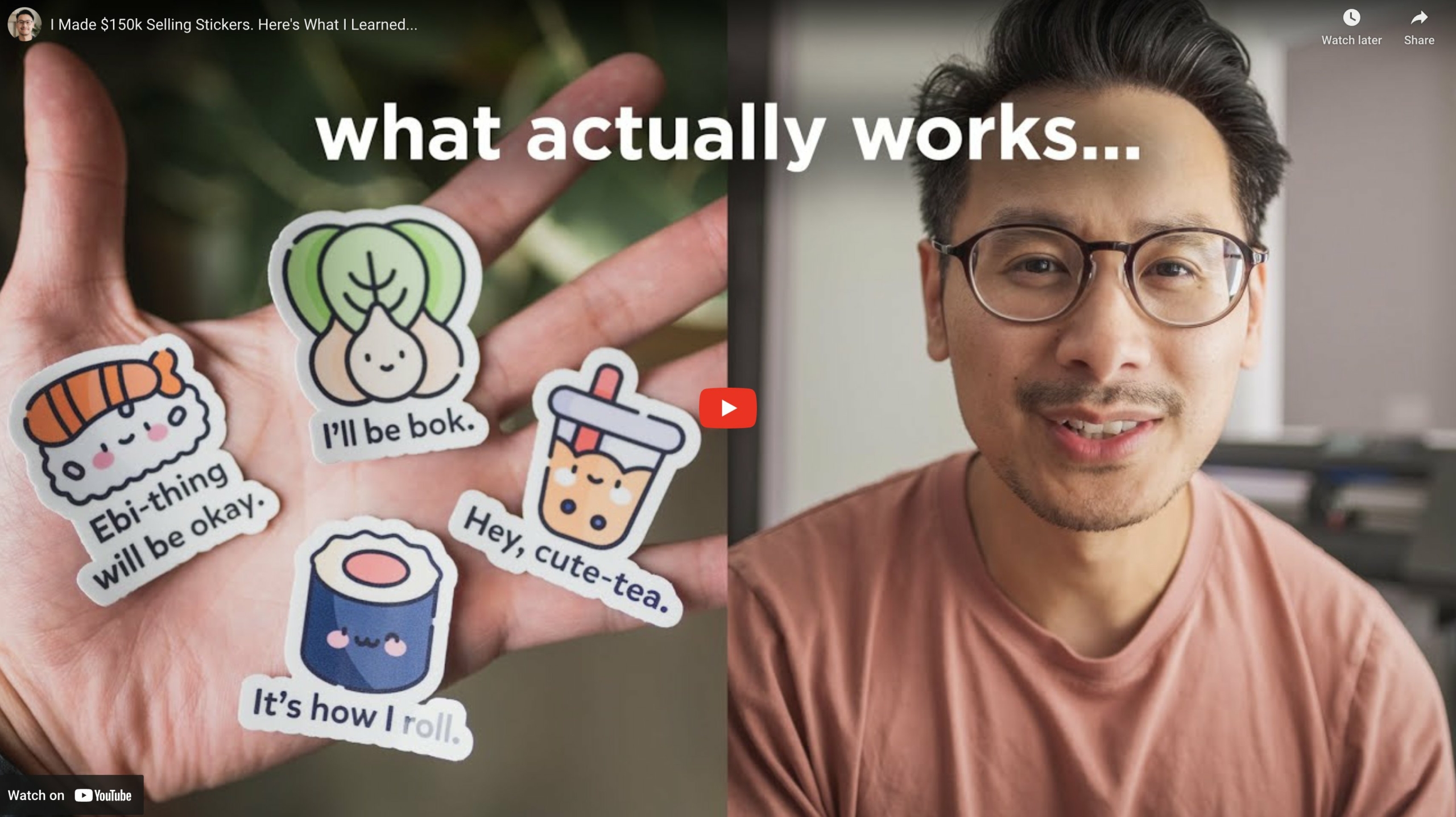 useful lessons from someone who made 150k selling stickers